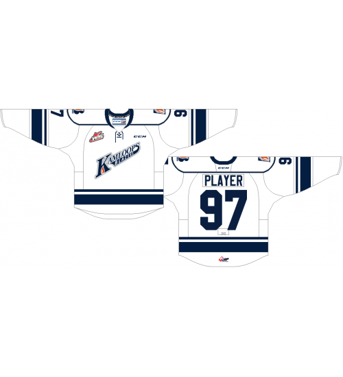 Custom WHL Kamloops Blazers 2014-Pres Alternate Hockey Jersey White